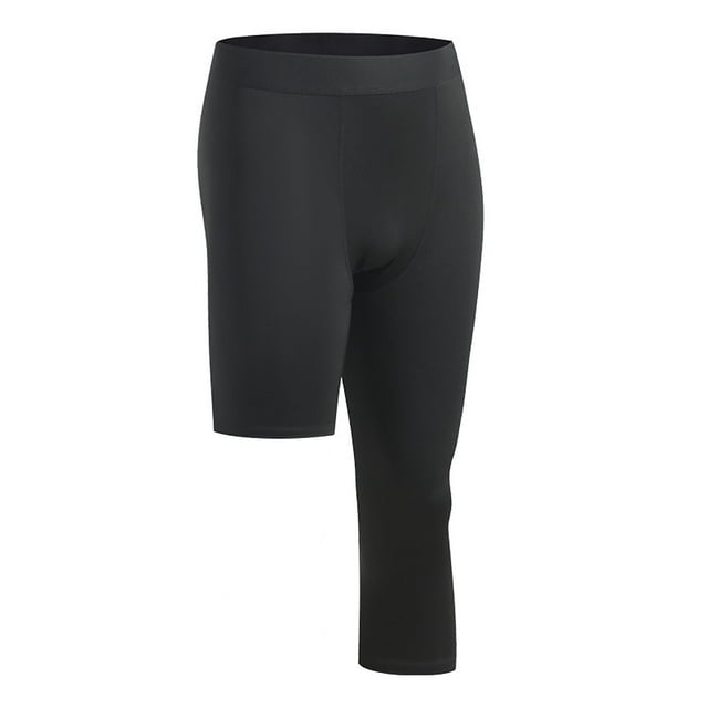 Leggings de Basketball pour Hommes, Pantalons d'Entraînement Sportif, Short de Compression à Sept Points