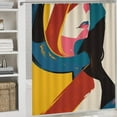 thumbnail image 5 of Abstract Oil Painting Shower Curtain Sets with Rugs 4 Piece Rustic, 5 of 8