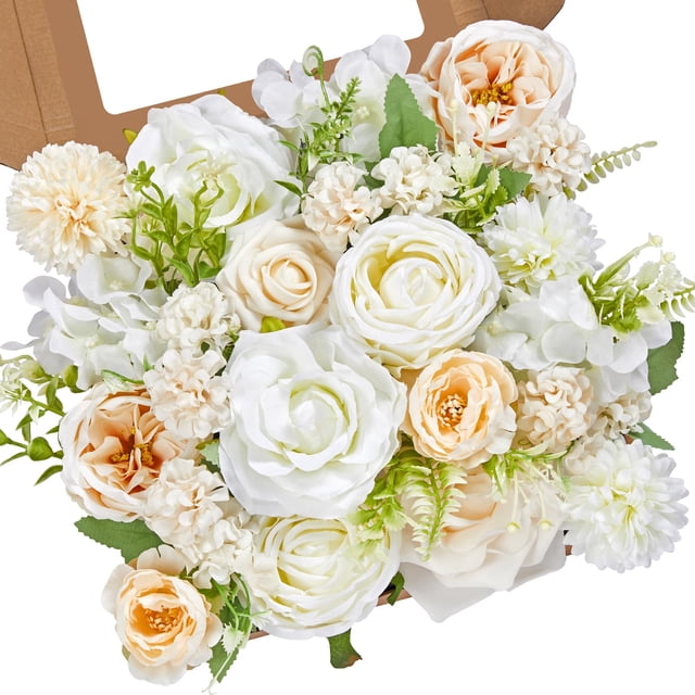 Set de Decoración de Flores Artificiales Serwalin Blanca de Primavera
