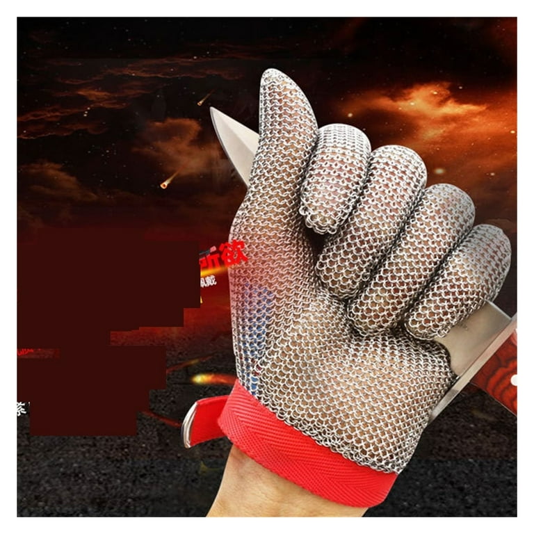 Food Grade 304 Brushed Stainless Steel Ring Mesh Cut Resistant