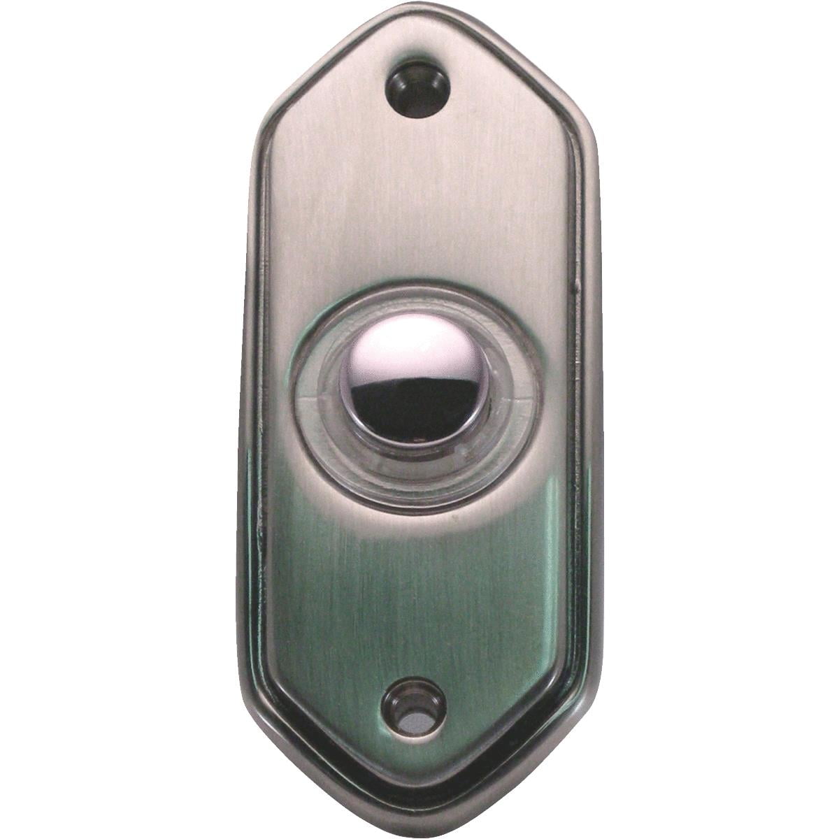IQ America Wired Pewter Lighted Doorbell Button DP-1212A
