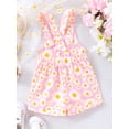 thumbnail image 3 of WEIKBMOL Toddler Baby Girl Clothes Flower Denim Overalls Romper Jumpsuit 6M 1T 2T 3T 4T Little Girl Summer Suspender Shorts, 3 of 9
