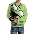 thumbnail image 6 of Invader Zim Mens Womens Novelty Hoodie 3D Print Pullover Hooded Long Sleeve Sweatshirts Tops Blouse with Pocket, 6 of 8