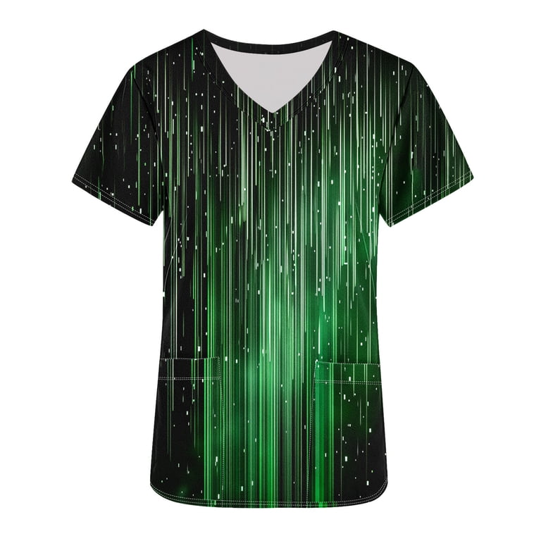 lcziwo Women's Stretch V Neck Medical Scrub Tops with Pockets St. Patrick's Day Fashion Print Scrubs Shirts 2025 Summer Short Sleeve Tshirts Multicolor XXL Lightening Sale - Walmart.com lcziwo Women's Stretch V Neck Medical Scrub Tops with Pockets St. Patrick's Day Fashion Print Scrubs Shirts 2025 Summer Short Sleeve Tshirts Multicolor XXL Lightening Sale - Walmart.com