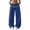 AA-Blue, variant on Cute Ruffle Elastic Waist Sweatpants for Women Baggy Wide Leg Athletic Pants Solid Color Casual Joggers Trousers Purple S