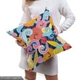 thumbnail image 5 of Ambesonne Pastel Fabric by the Yard Upholstery, Vivid Spiral Funny Curls, 5 Yards, Multicolor, 5 of 5