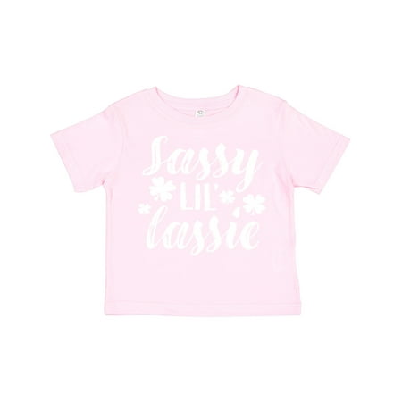

Inktastic Saint Patrick s Day Sassy Lil Lassie with Shamrocks Gift Toddler Boy or Toddler Girl T-Shirt
