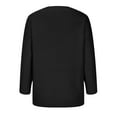 thumbnail image 4 of Women's V Neck Sweaters Solid Color Long Sleeve Comfy Knitted Pullover Tops for Winter Fall Casual Blouses (2XL, Black), 4 of 6