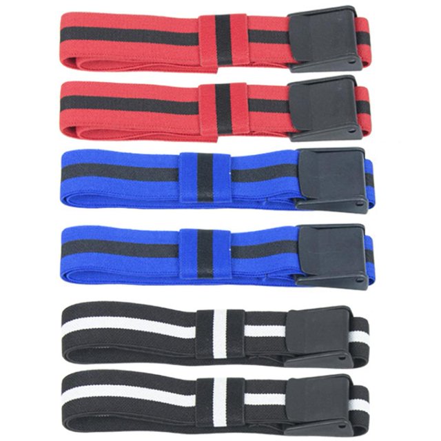 Fitness Bandas de oclusión BFR, cinturones de entrenamiento BFR para culturismo para hombres y mujeres (azul)