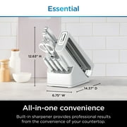 Ninja NeverDull Essential 10-Piece Knife System with Built-In Sharpener, Stain & Rust Resistant, K12010WH, White