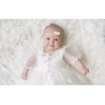 thumbnail image 3 of Baby Girl Sleeveless Baptism Dress Christening Gown with Bonnet and Overlay 24M, 3 of 3
