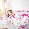 thumbnail image 3 of spefrowx Vintage Pink Bow Queen Bedding for Kids, Spring Flower Floral Bedding Comforter Set Queen, Pink Reversible, 7-Piece, 3 of 6
