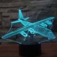 thumbnail image 4 of Biplane Aircraft 3D Led Lamp,Abstractive Optical Illusion Night Light,7 Color Change,Touch Switch USB Powered,Birthday Christmas Cool Gift for Child, 4 of 5