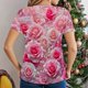 thumbnail image 4 of Mujeres Pantalones Cortos, Moda Impresa Manga Corta Cuello Redondo Camiseta Blusa, Top de Lentejuelas Casual, 4 of 9