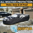 thumbnail image 6 of All Weather Car Cover Fits Ford Mustang 1994 1995 1996 1997 1998 1999 2000 2001 2002 2003 2004 , waterproof, uv-proof, easy access zipper, wind-proof, detachable straps BLACK, 6 of 14