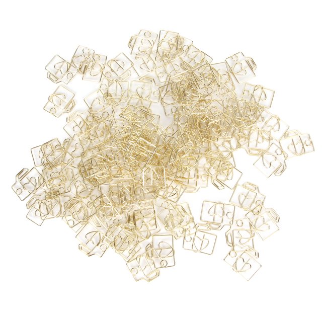 100 clips de papel para evitar resbalones en forma de cámara decorativos de metal pequeños clips para documentos de papel dorado
