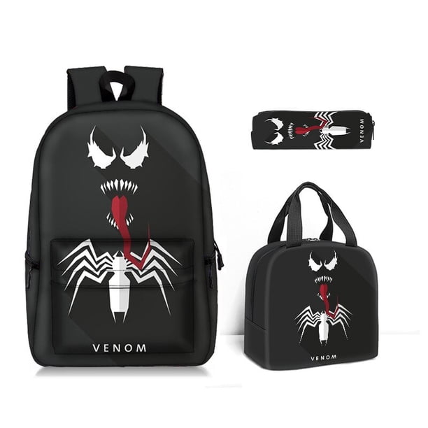 Disney-mochila de superhéroe Spider Man para niños y niñas, morral escolar, bolso de hombro para estudiantes, bolso para lápices, 3 unidades por juego Fivean unisex
