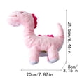 thumbnail image 2 of Dinosaur Squeaky Dog Toys Durable Plush Pet Chew Interactive Stuffed Teething Play Sound Pink, 2 of 5