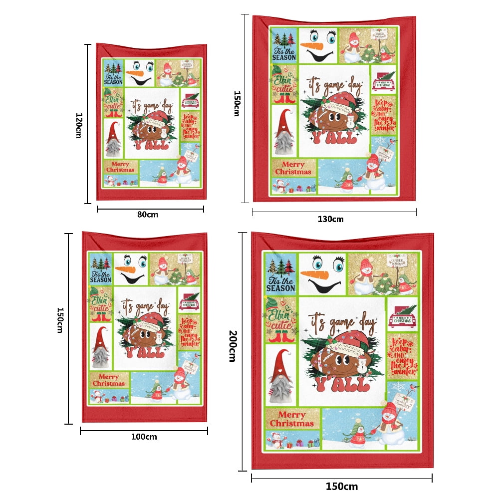 Holiday Throw Blanket Ultra Soft Flannel Blanket Snowflake Blanket For