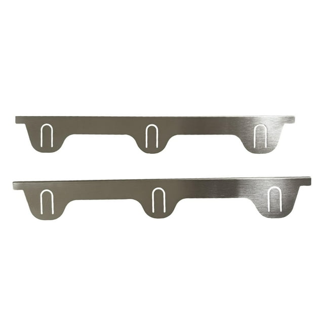 Elodie 2Pcs Stainless Steel Stove Covers Edge Cover for Stovetop Countertop argent