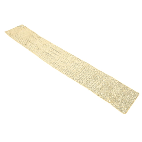 TABLZONE Glitter Table Runner Golden Polyester Material Ideal for Wedding Decorations and Tea Table Use