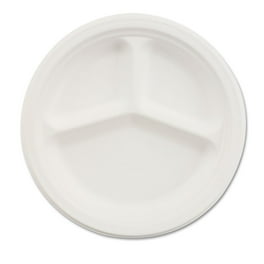 ChampWare Heavyweight Bagasse Dinnerware, Plate, 3-Compartment, 10 ChampWare Heavyweight Bagasse Dinnerware, Plate, 3-Compartment, 10