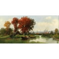 thumbnail image 2 of Adolf Kaufmann 14x9 Gold Ornate Wood Frame and Double Matted Museum Art Print Titled - Wetland Landscape in Vienna, 2 of 4