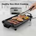 thumbnail image 5 of Electric Griddle with Nonstick Cooking Surface, Tabletop Grill for Breakfast, Black, 5 of 18