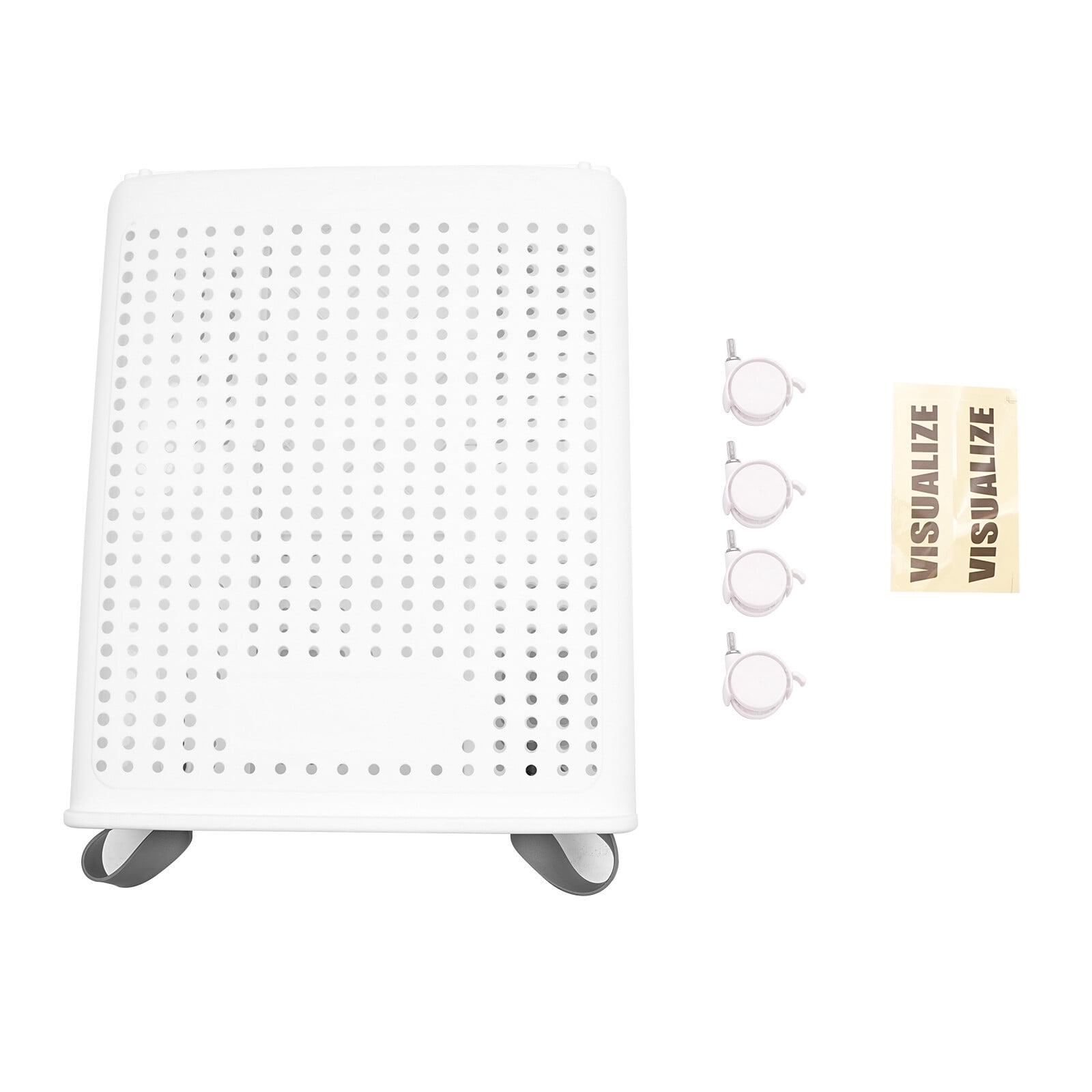 Clothes Basket, Folding Laundry Hamper, Dirty Clothes Hamper w/ 4 Wheels