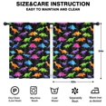thumbnail image 2 of Black Colorful Dinosaurs Pattern Insulated Teens Curtains Set Of 2, Bedroom Essentials, Toddler Room Decor 42"x54", 2 of 5