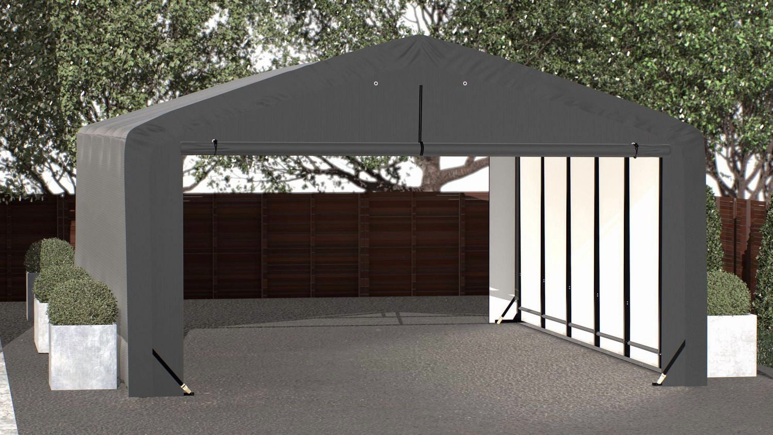 ShelterTube Wind and Snow-Load Rated Garage, 20x27x12 Gray