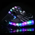 thumbnail image 2 of Anvazise Fashion Colorful LED Light Shoes Kids Adult Ultra-light Roller Heelys Skates Pink 38, 2 of 13
