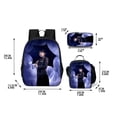 thumbnail image 2 of Wednesday Addams Three-piece School Bag Backpack for Elementary and Middle School Students Adjustable Shoulder Strap,large Capacity,fashion Design, 2 of 4