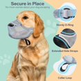thumbnail image 2 of SUTENGDA Dog Muzzle for Large Medium Small Dogs  Mesh Muzzle for Dog to Prevent Biting Chewing Licking Eating  Soft Dog Muzzle with Front Opening Design for Drinking Panting (Black  L), 2 of 8
