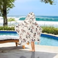 thumbnail image 3 of Yayeee Kids Hooded Towel with Hand Pockets Beach Soft Absorbent Bath Wrap 50 x 23.5 inch, Floral Plaid, 3 of 5
