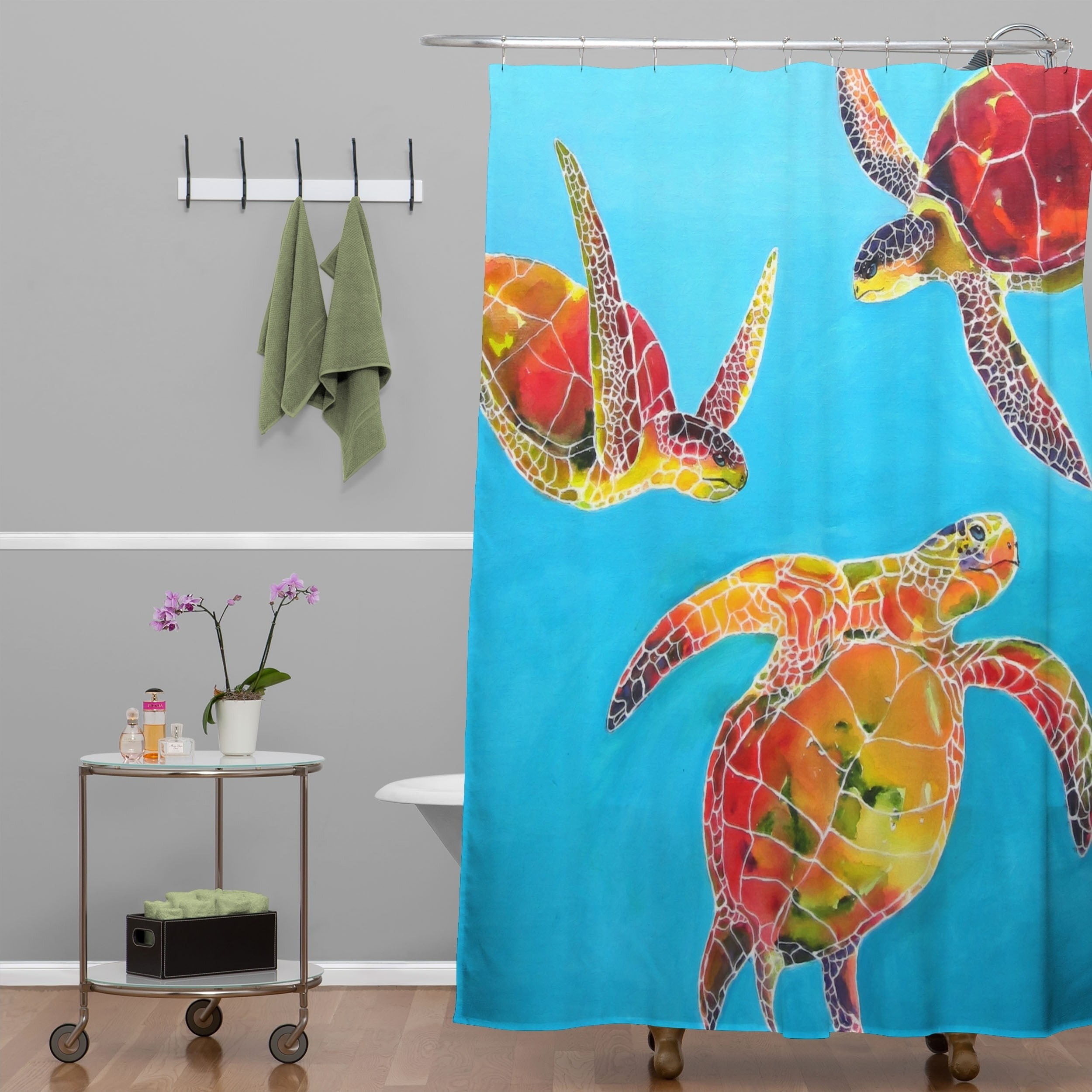 Deny Designs Clara Nilles Tie Dye Sea Turtles Shower Curtain Walmart