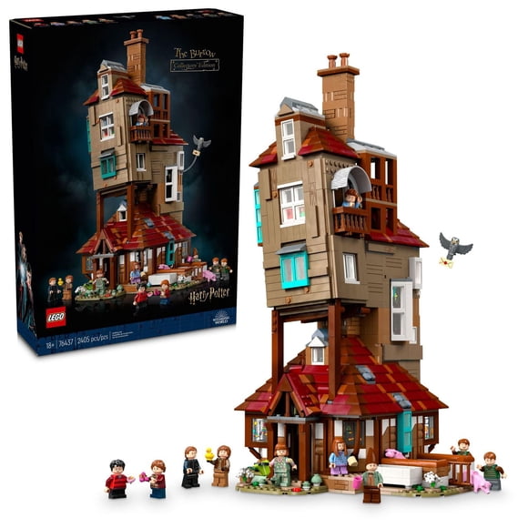 LEGO Harry Potter The Burrow – Collectors’ Edition, Weasley House, Collectible Building Set - 10 Minifigures Plus Errol the Owl - Gift for Adult Fans of the Wizarding World - 76437
