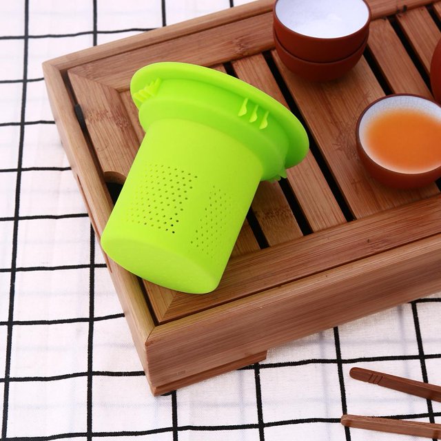 Filtro de Infusor de té de malla de silicona, colador de especias reutilizable, accesorios para tetera
