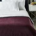 thumbnail image 5 of Posh Pascal 50"x60" Reversible Flannel Heathered Sherpa Blanket in Purple, 5 of 10