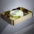 thumbnail image 4 of Wall Mounted Stainless Steel Soap Dish for Bathroom, Home, Kitchen (Golden, 13.5 x 9.5 x 2.5cm), 4 of 5