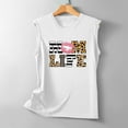 thumbnail image 5 of Usmixi Tank Tops Mom Life Letter Graphics Round Neck Sleeveless T Shirts for Women Mother's Day Fashion Loose Breathable Vest Blouses White M Clothes, 5 of 5