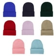 thumbnail image 7 of Winter Hat Unisex Stretchy Knitted Solid Color Warm Soft Ear Protection High Elasticity Regular Fit Winter Fall Beanie Women Men Cap, 7 of 7