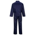 thumbnail image 2 of Portwest S999 Men's Work Coveralls - Protective Polycotton Overalls Durable Workwear Boiler Suit for Mechanics Warehouse Garages DIY Navy Tall, XX-Large, 2 of 7