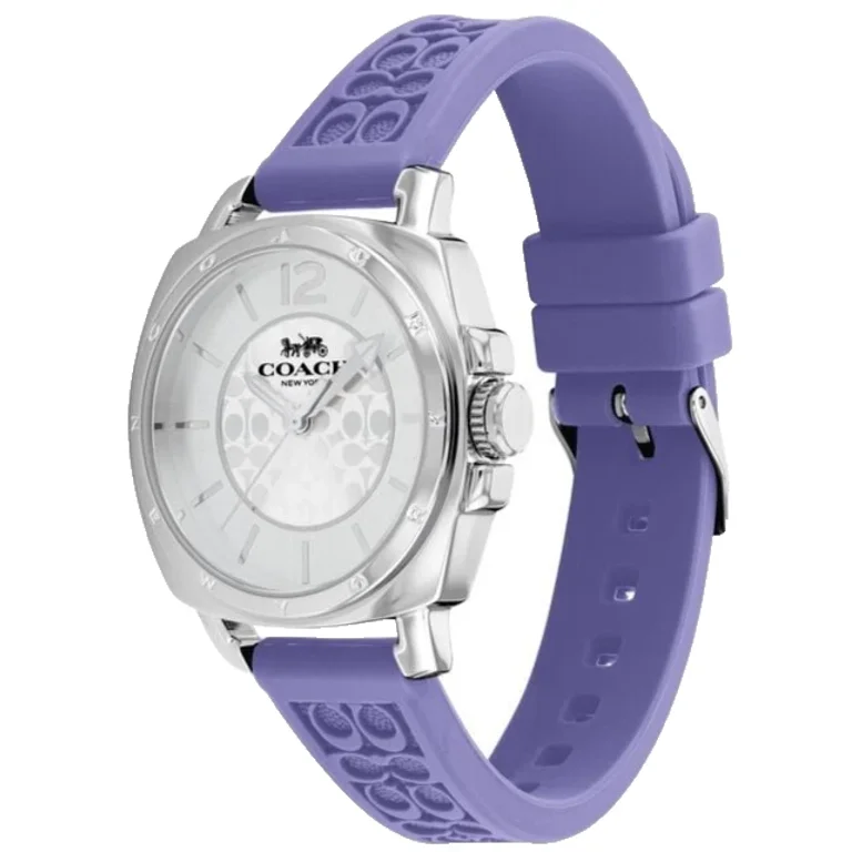 Coach Boyfriend 14504102 Purple Silicone Silver Logo Dial  display picture 2