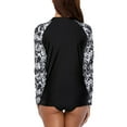 thumbnail image 4 of Women Long Sleeve Surfing Shirt Print Rashguard Swimwear, 4 of 4
