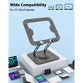 thumbnail image 2 of LOXP Adjustable Laptop Stand, Computer stand with 360 Rotating Base, Ergonomic Laptop Riser for Desk Foldable Laptop Mount Protable Computer Stand for Lapt, 2 of 9