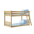 thumbnail image 3 of Max & Lily Twin over Twin Bunk Bed for Kids, Solid Wood Low Bunk Beds with Ladder, Natural, 3 of 11