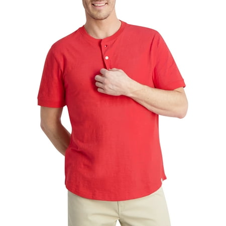 Chaps Men's Short Sleeve Coastland Wash Henley T-shirt-Size XS-2X