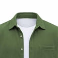 thumbnail image 7 of Vetsdori Mens Corduroy Shirts Short Sleeve Big and Tall Summer Button up Work Pocket Casual Plain Collar T-Shirts for Men Stylish, 7 of 7