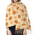 thumbnail image 5 of Shawl Wraps for Women - Autumn Leaves And Pumpkins Oversized Fall Winter Fashion Blanket Scarf for Women, 5 of 6